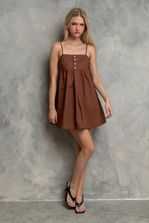 Lowen Mini Dress in Brown