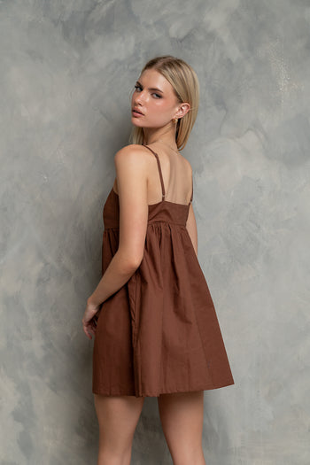 Lowen Mini Dress in Brown