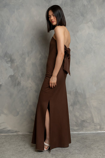 Paloma Maxi Dress in Brown