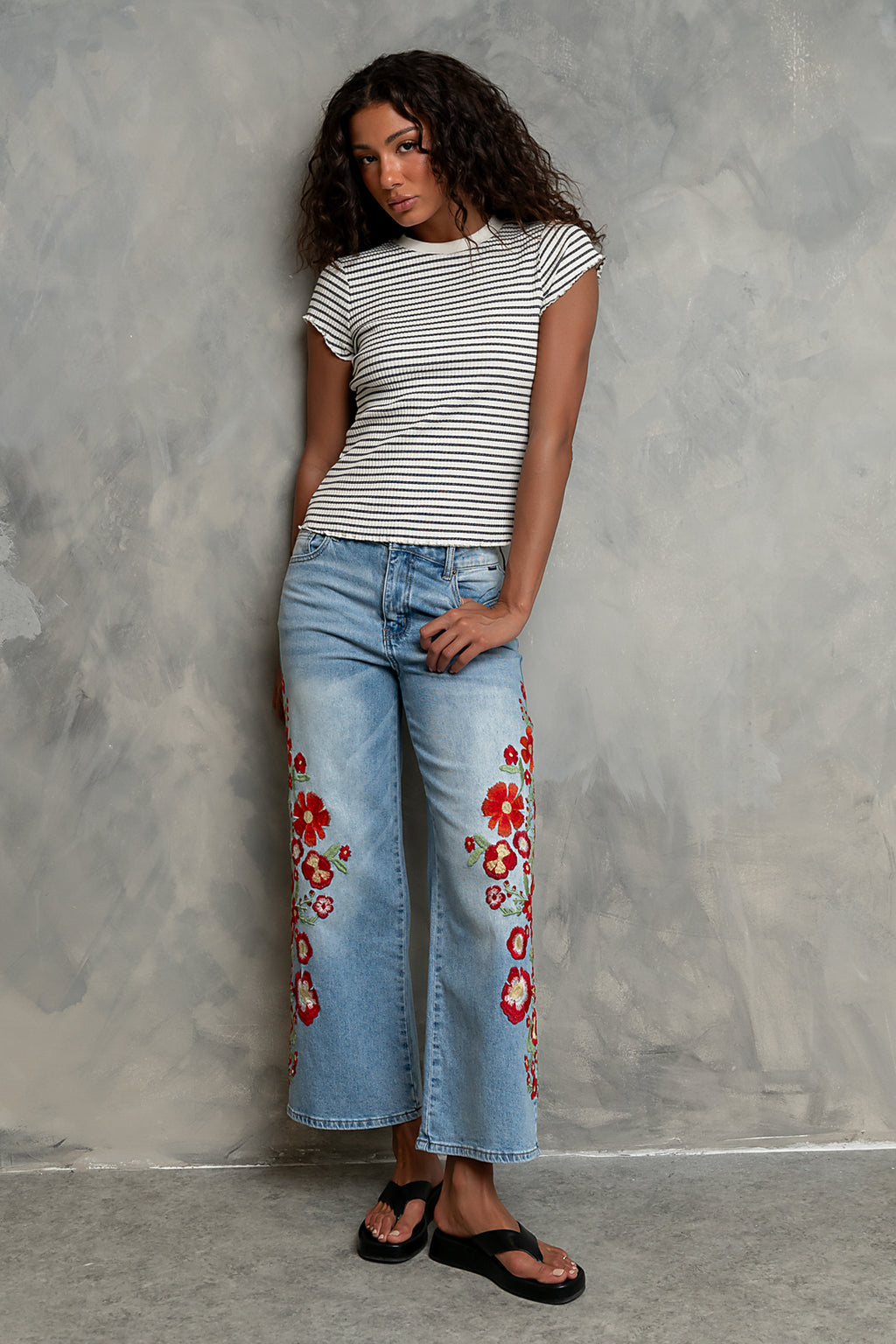 Gemma Striped Ribbed Top