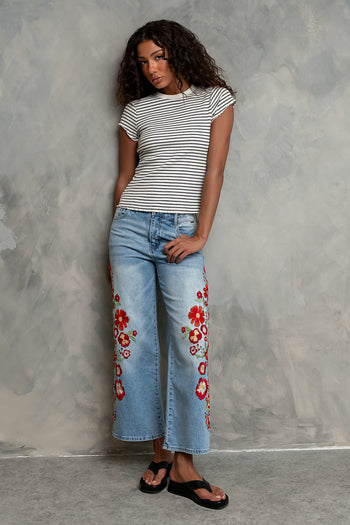 Gemma Striped Ribbed Top
