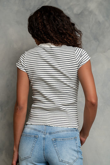 Gemma Striped Ribbed Top