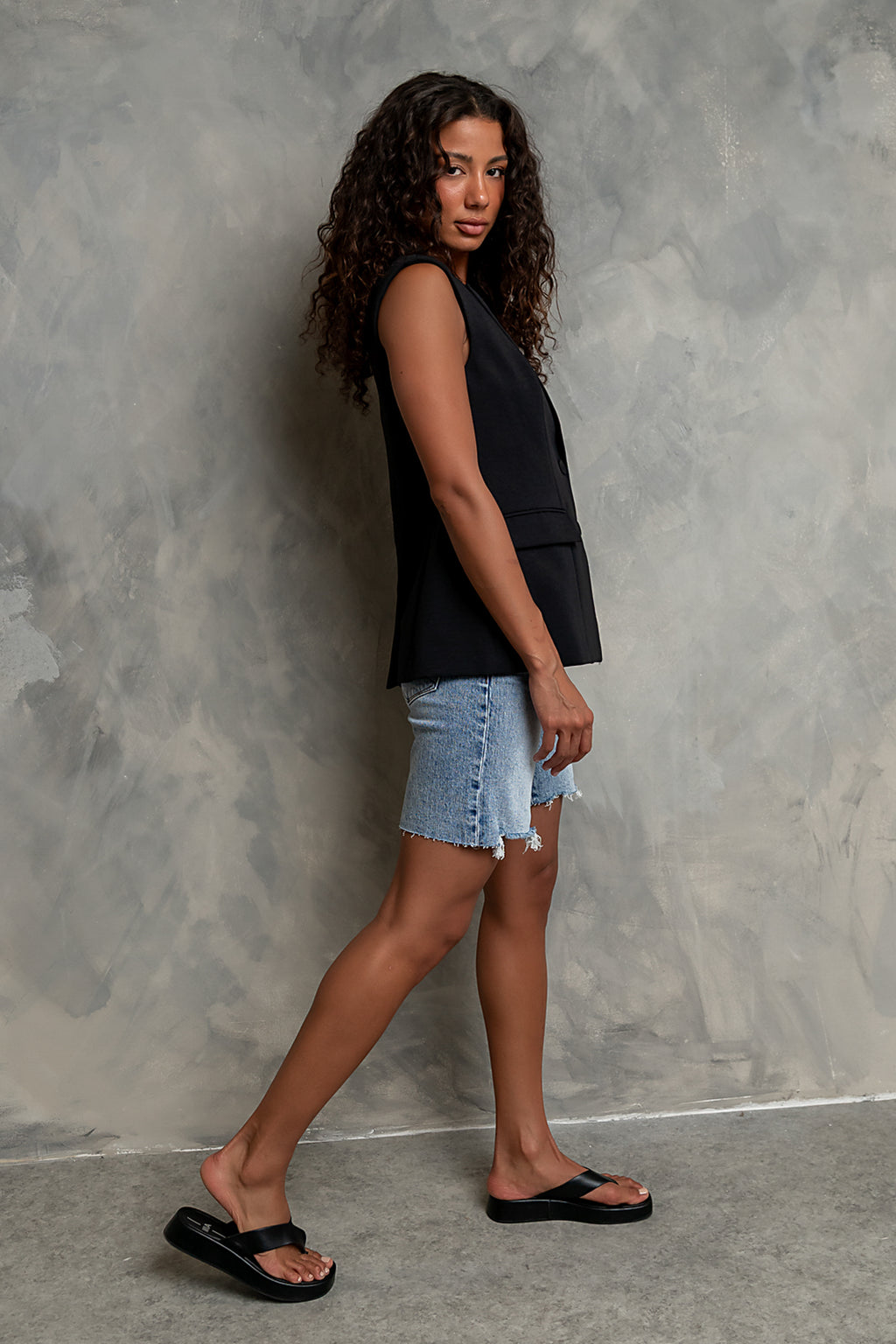 Jenny Distressed Denim Shorts