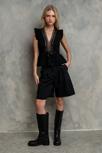 Rianna Bermuda Shorts in Black