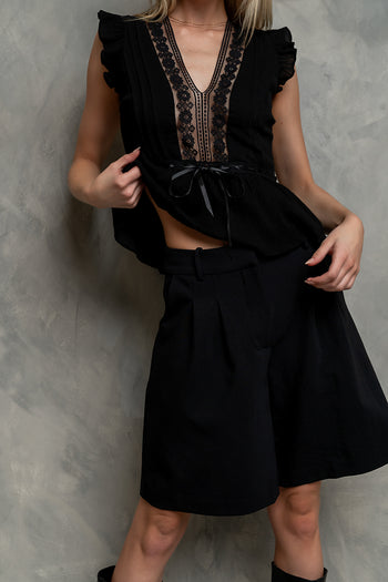 Rianna Bermuda Shorts in Black