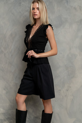 Rianna Bermuda Shorts in Black