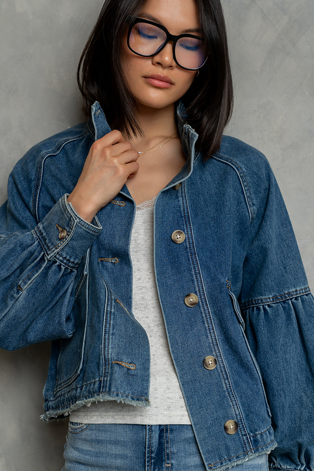Sasha Denim Jacket in Medium Wash