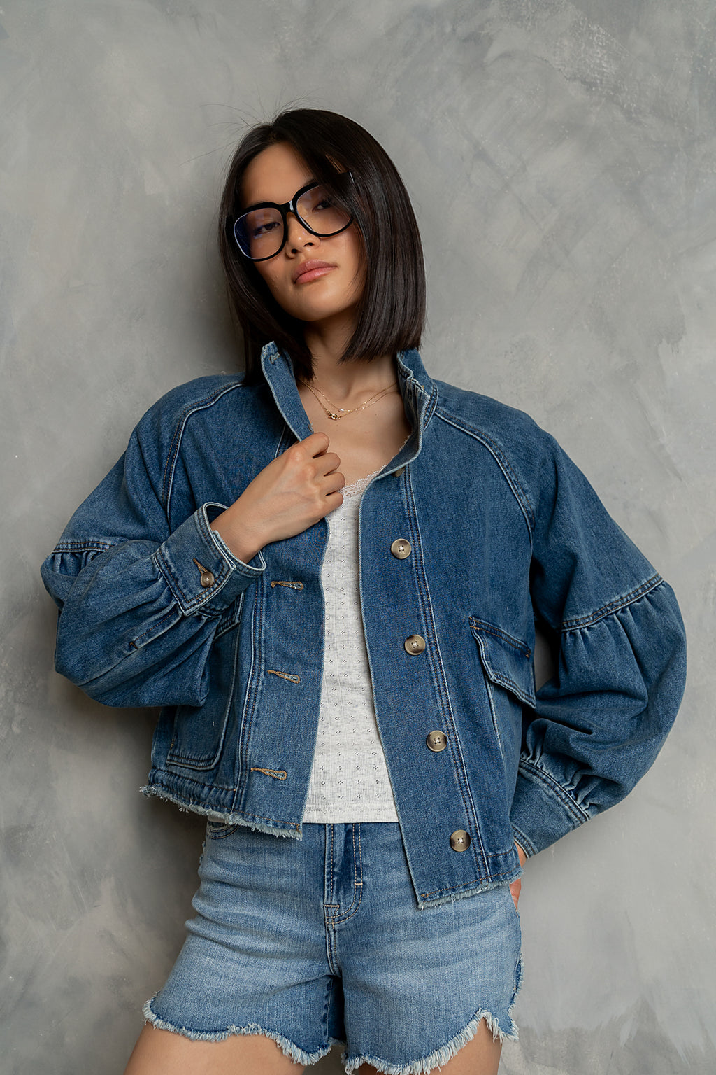 Sasha Denim Jacket in Medium Wash