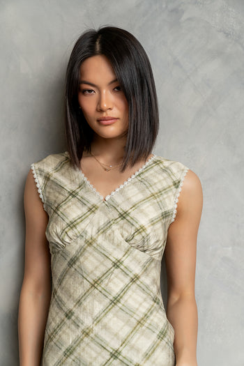 Yolanda Plaid Maxi Dress