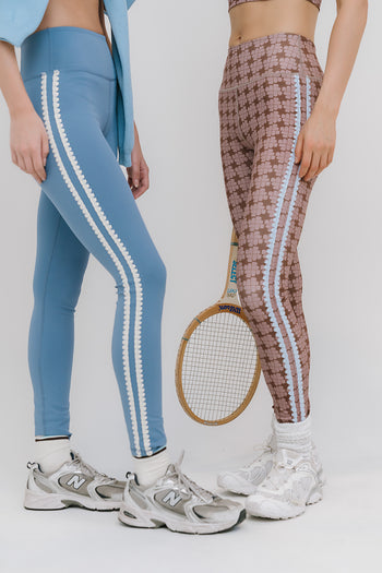 Sloan Stitched Leggings in Brown