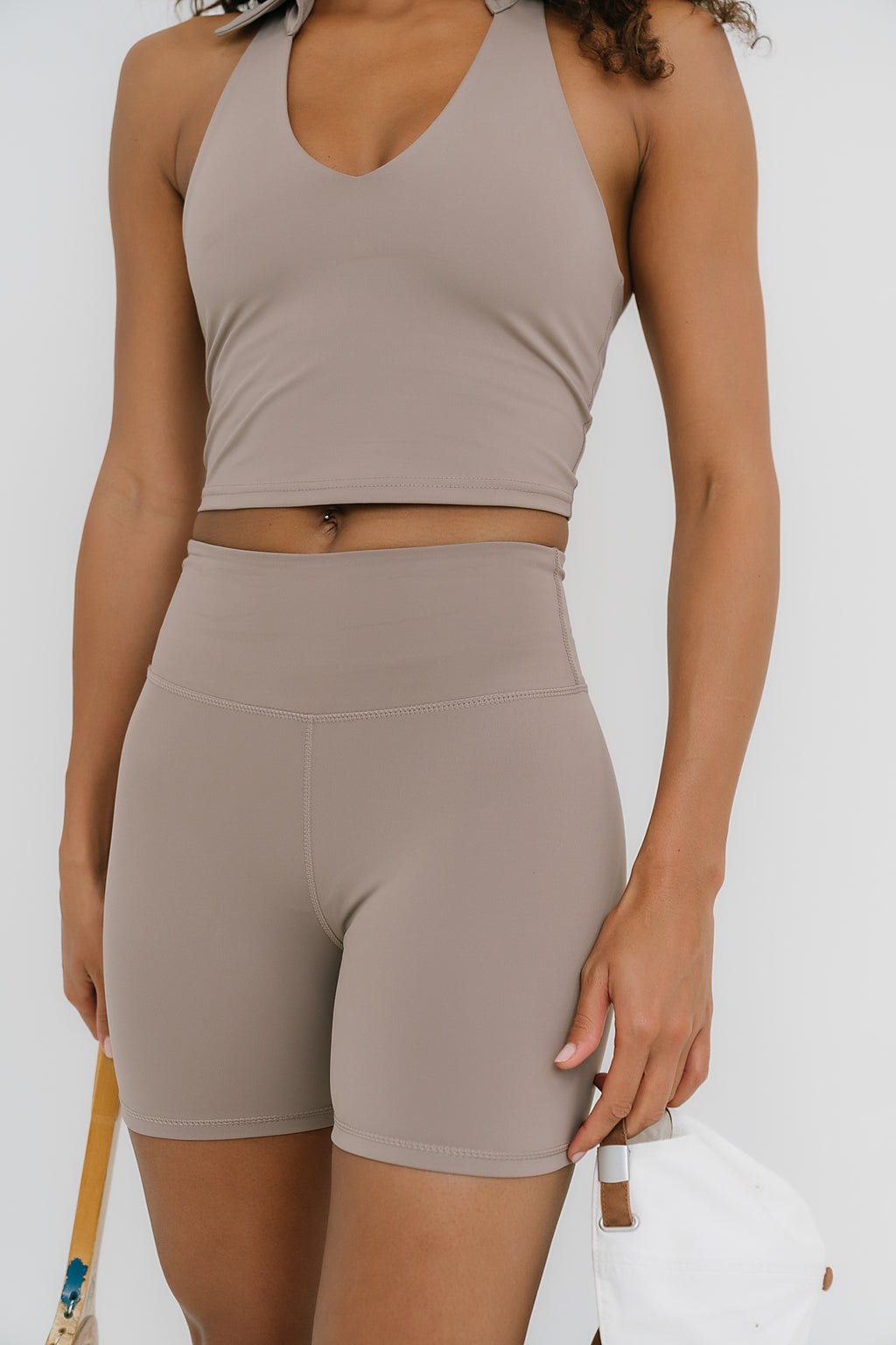 Serena Biker Shorts in Brown