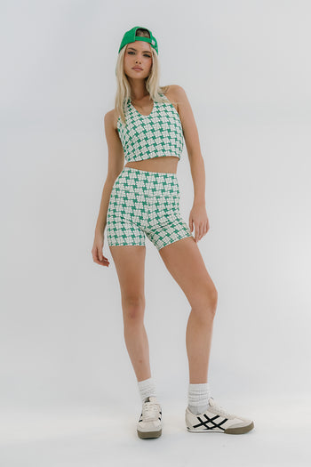Serena Cropped Tank in Green