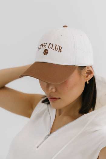 Love Club Baseball Cap in White