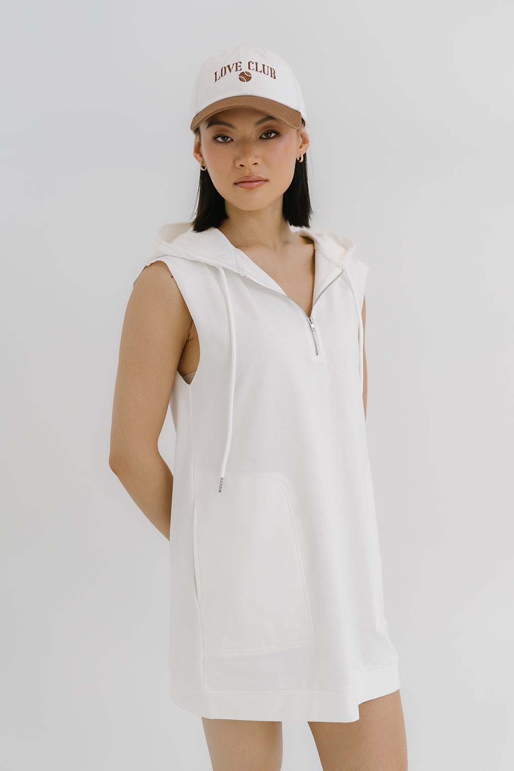 Harlow Hoodie Dress L / White