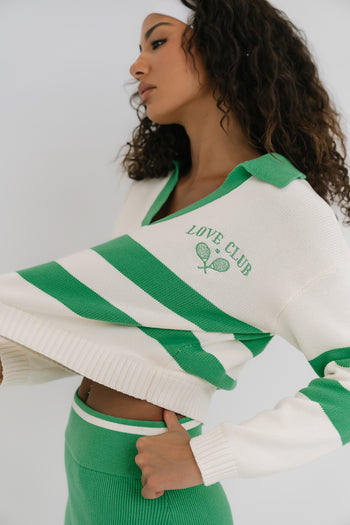 Rosie Polo Sweater in White