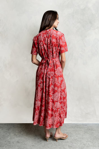 Lorie Maxi Dress in Rust
