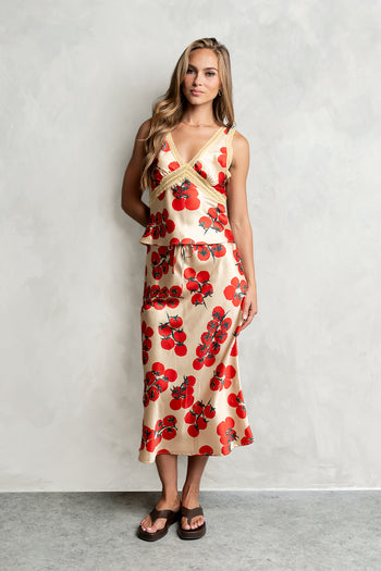 Paloma Silk Midi Skirt