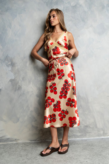 Paloma Silk Midi Skirt