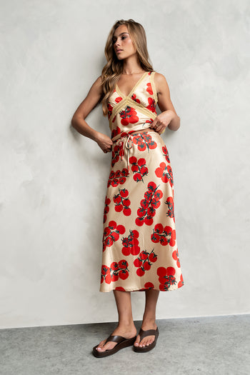 Paloma Silk Midi Skirt