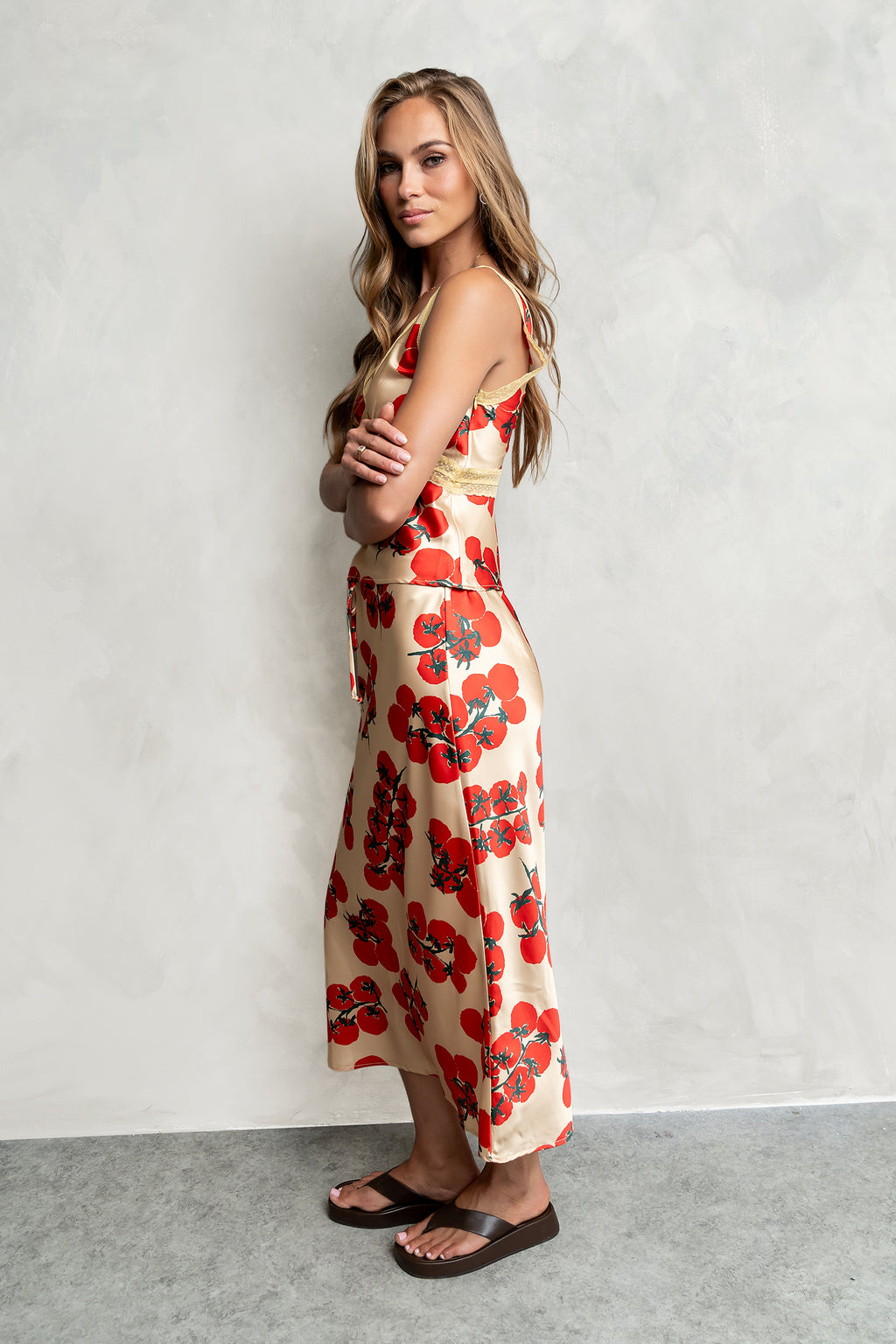 Paloma Silk Midi Skirt