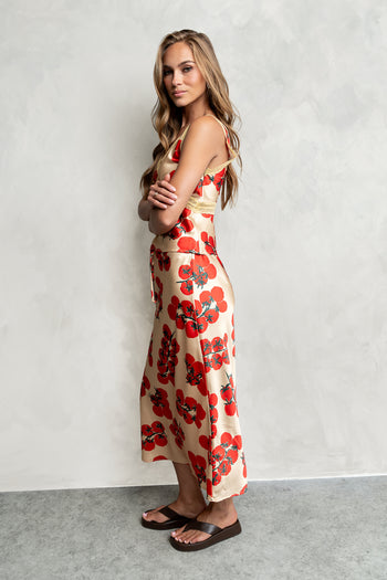 Paloma Silk Midi Skirt