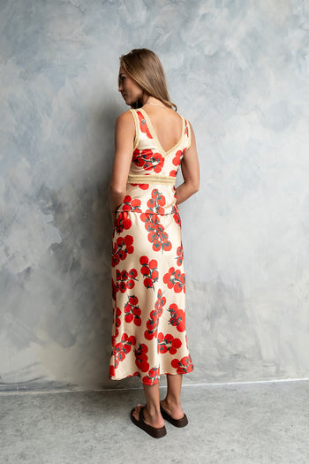 Paloma Silk Midi Skirt