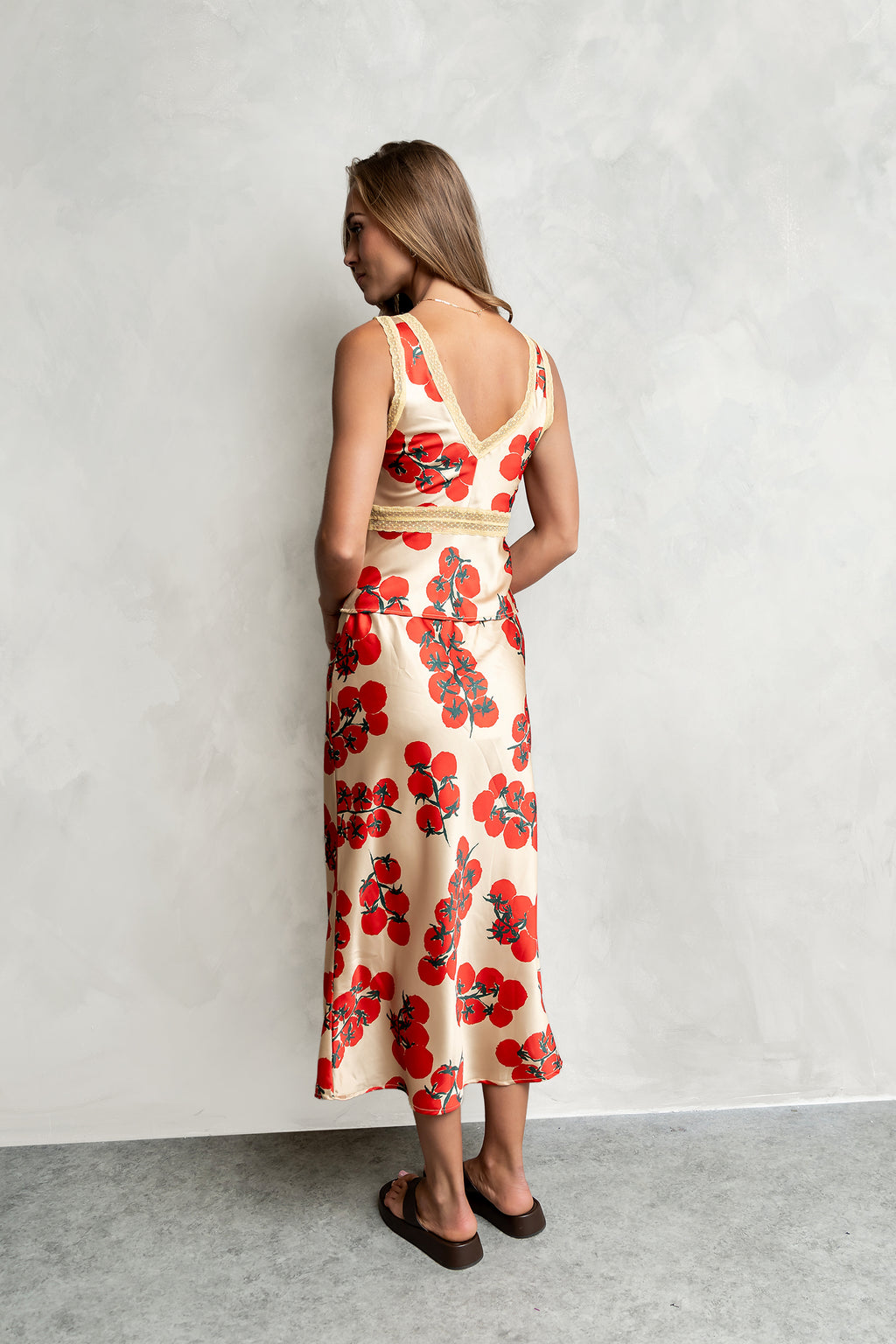 Paloma Silk Midi Skirt