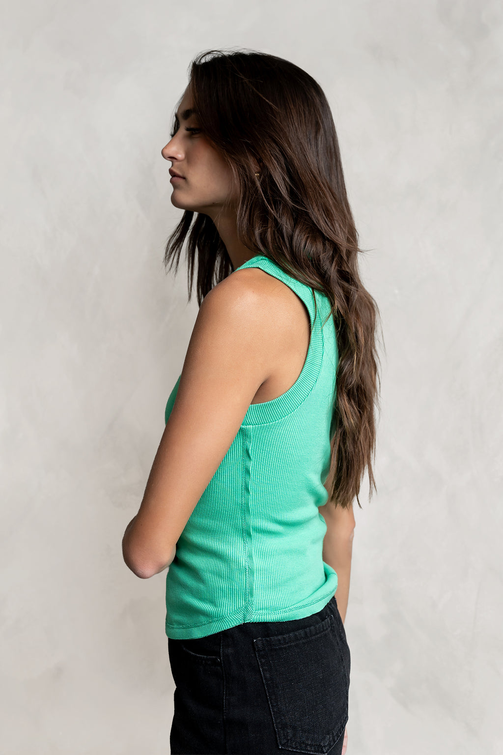 Ruby Tank in Green - FINAL SALE