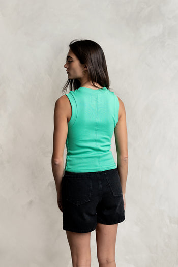 Ruby Tank in Green - FINAL SALE