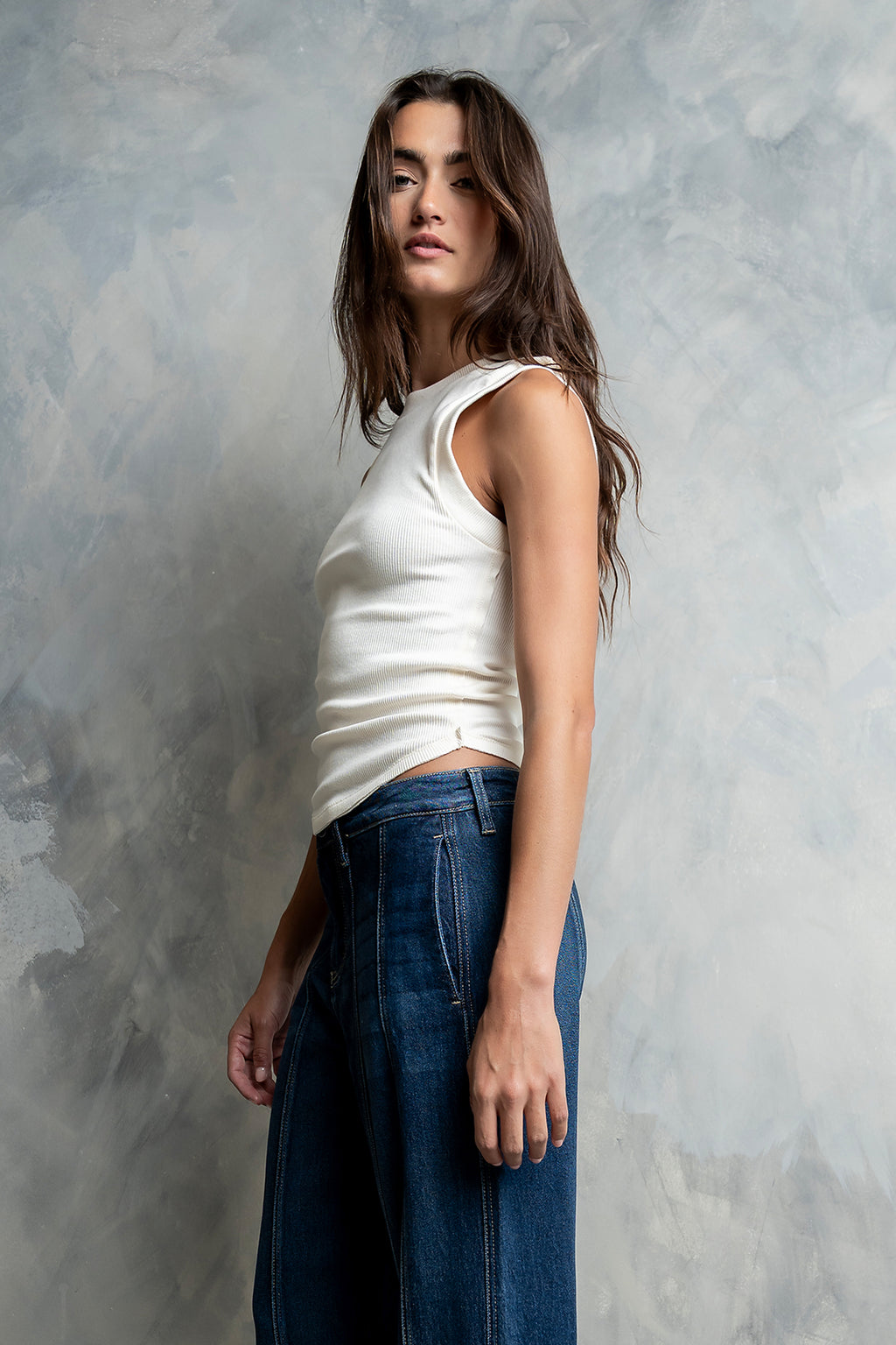 Ruby Tank in Ivory - FINAL SALE