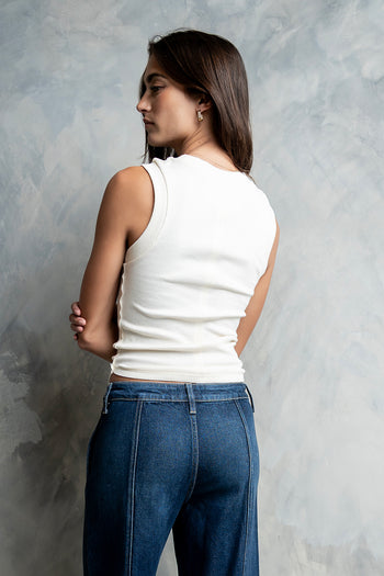 Ruby Tank in Ivory - FINAL SALE