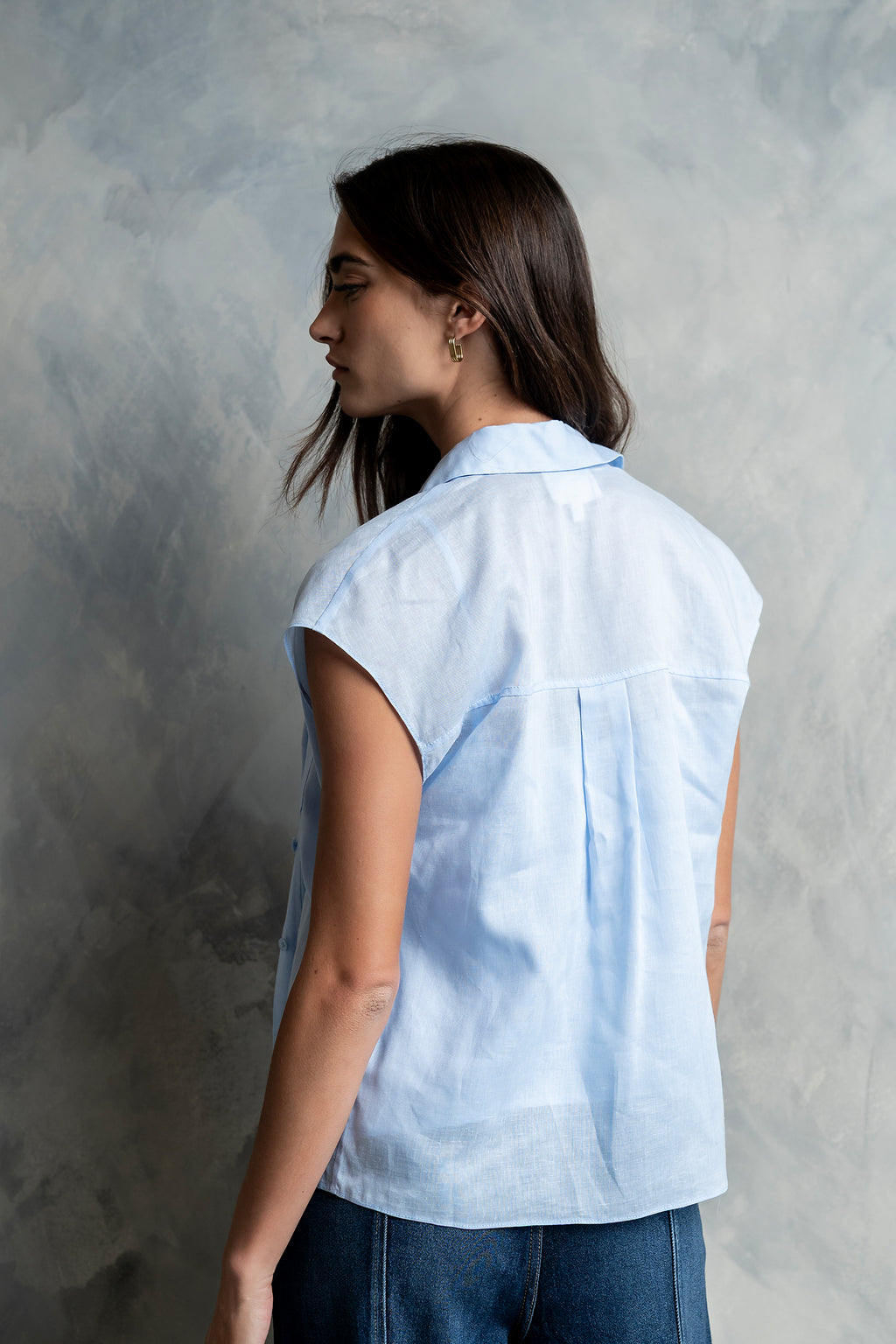 Hank Twofer Top in Light Blue