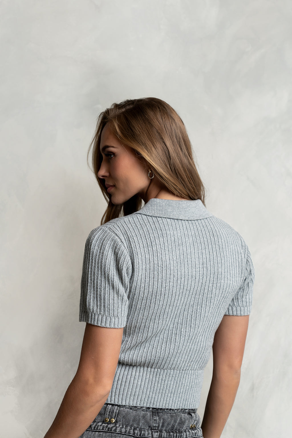 Mandi Knit Sweater in Grey