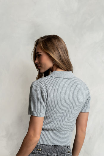 Mandi Knit Sweater in Grey