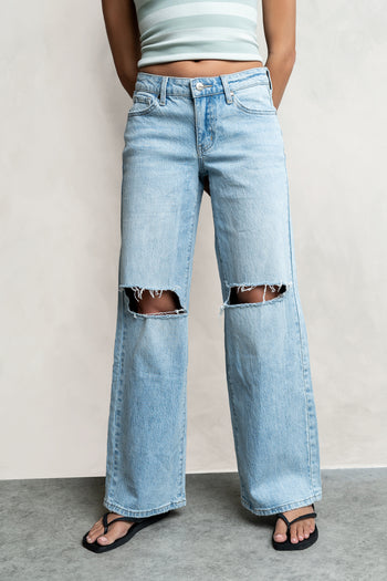 Martha Distressed Wide Leg Jeans