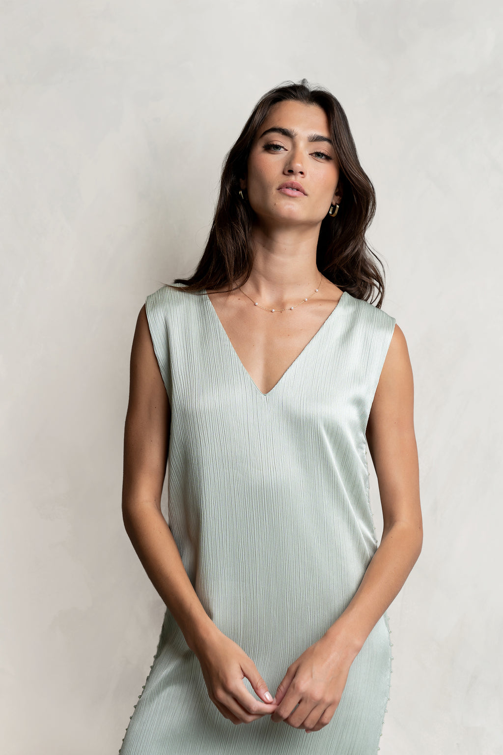 Helena Midi Dress in Sage