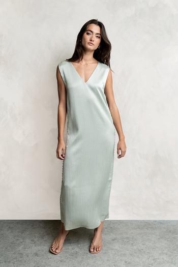 Helena Midi Dress in Sage