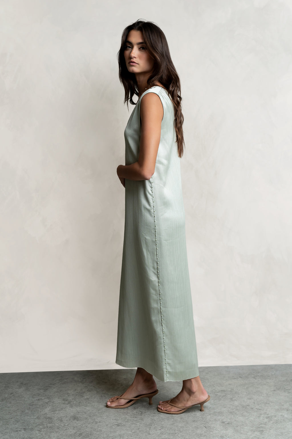 Helena Midi Dress in Sage