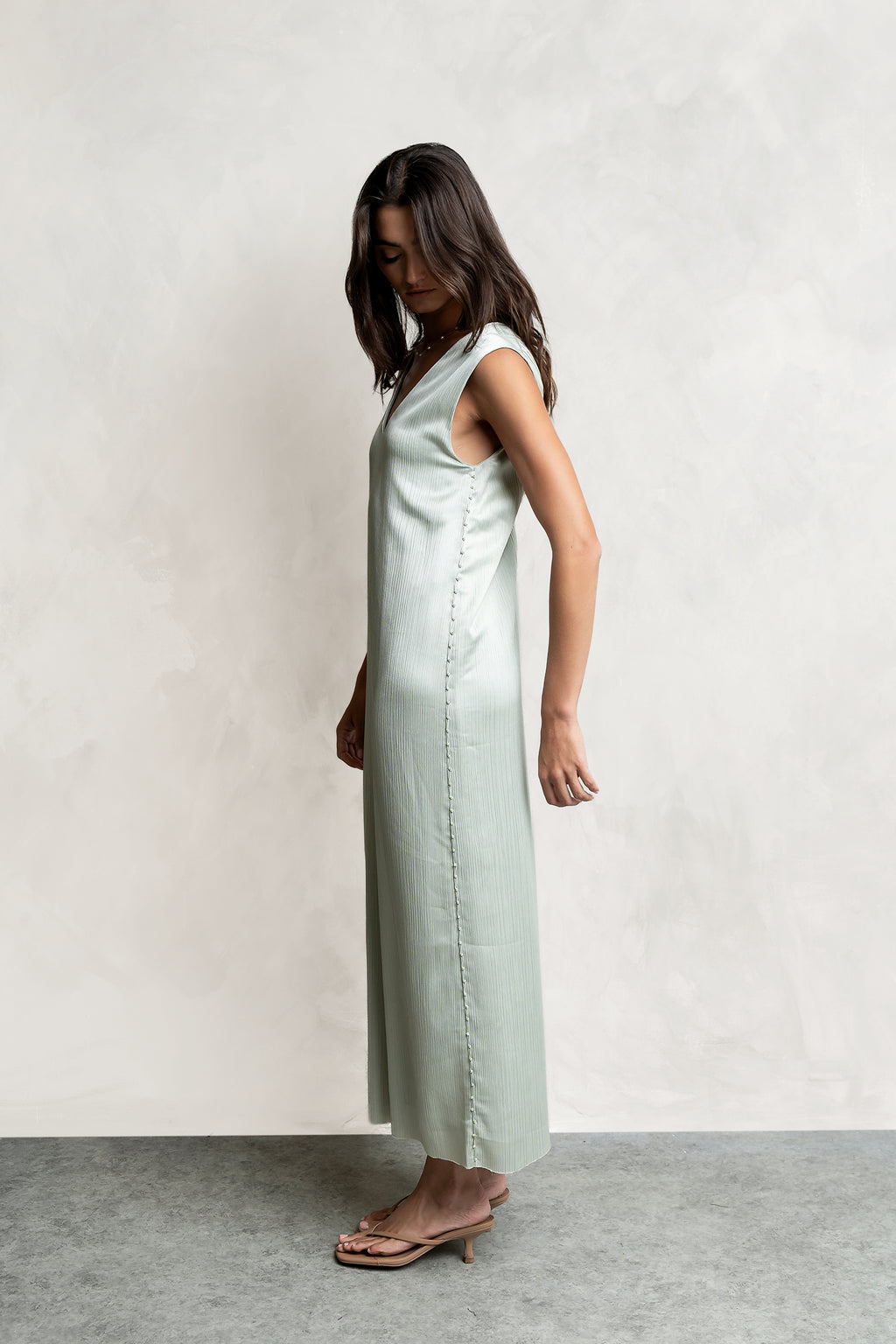 Helena Midi Dress in Sage