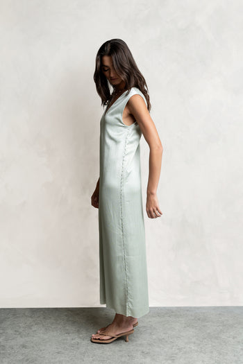 Helena Midi Dress in Sage