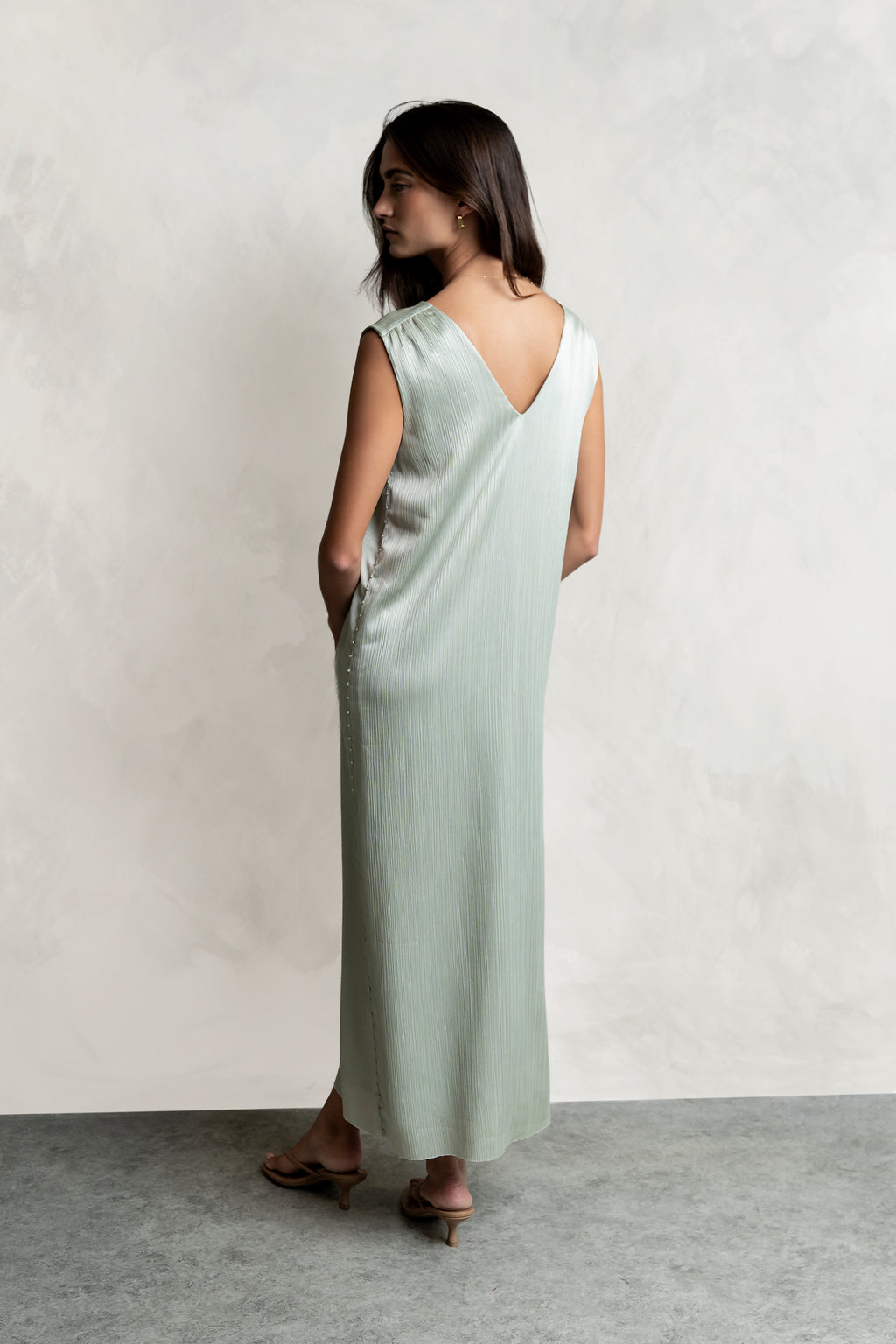Helena Midi Dress in Sage