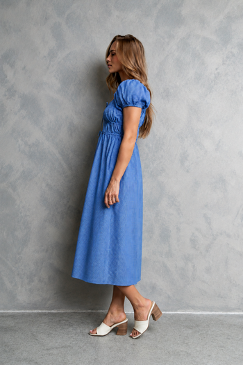 Gracie Plaid Midi Dress