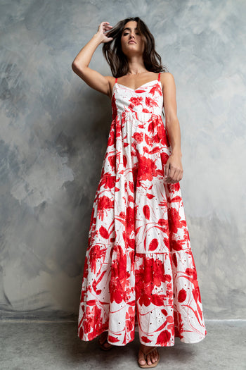 Annika Embroidered Maxi Dress