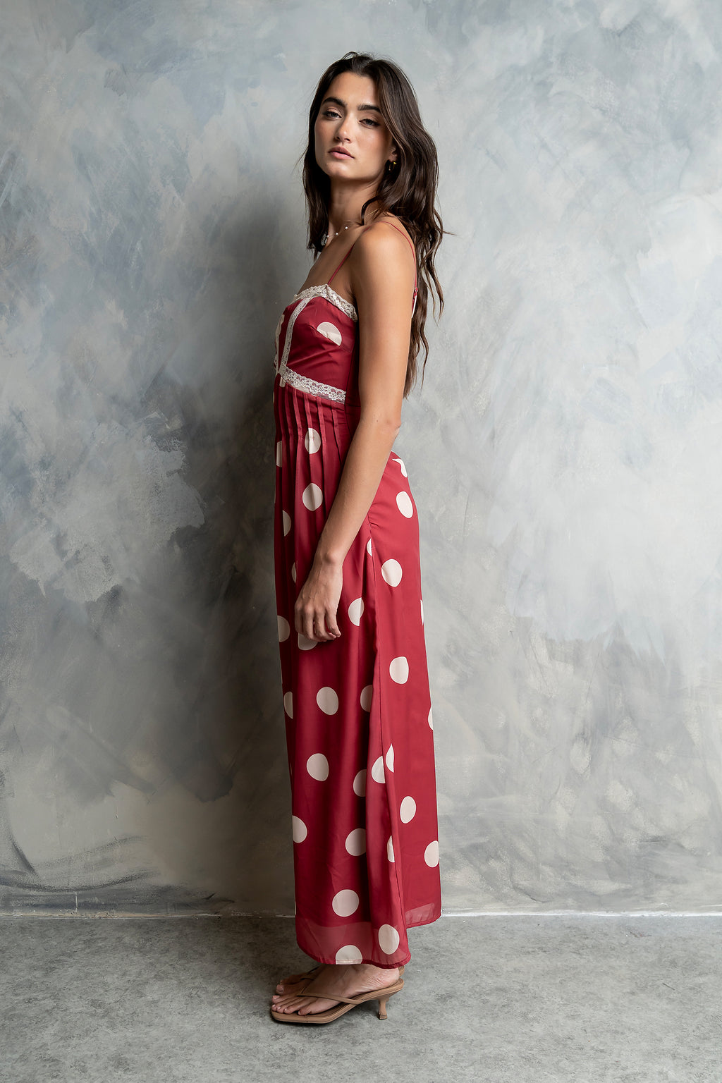 Taya Polka Dot Midi Dress