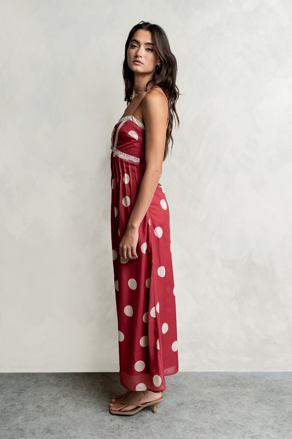 Taya Polka Dot Midi Dress