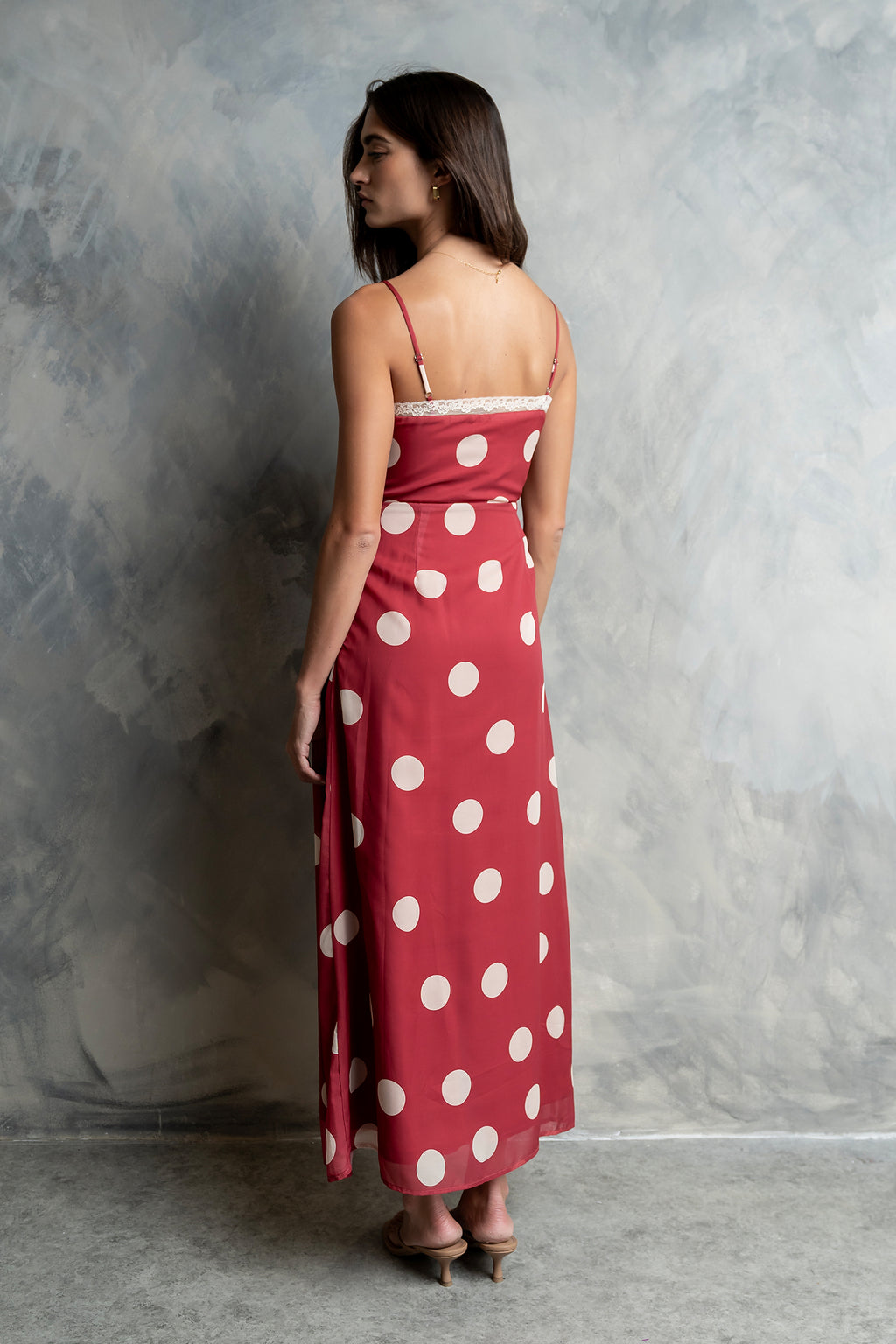 Taya Polka Dot Midi Dress
