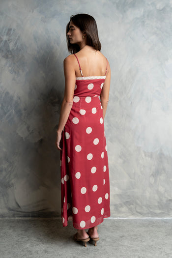 Taya Polka Dot Midi Dress