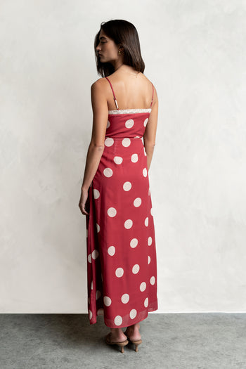 Taya Polka Dot Midi Dress
