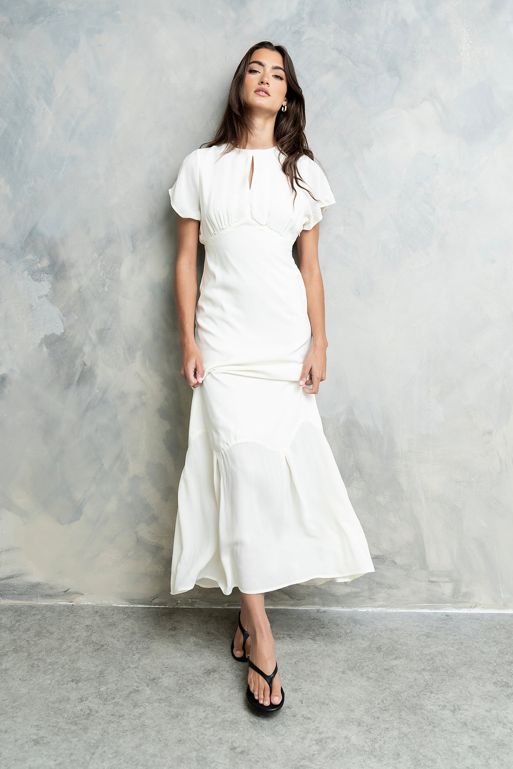 Malia Maxi Dress in Off White XL / Off White