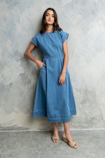 Louis Denim Midi Dress